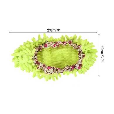 Washable Multifunction Chenille Duster Mop Slippers Cleaning Shoes Cover 2pcs