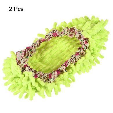 Washable Multifunction Chenille Duster Mop Slippers Cleaning Shoes Cover 2pcs