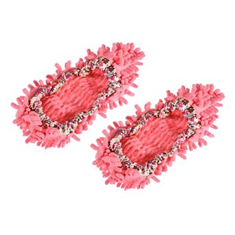 Washable Multifunction Chenille Duster Mop Slippers Cleaning Shoes Cover 2 pc