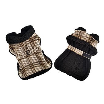 Fleece-lined Dog Harness Coat