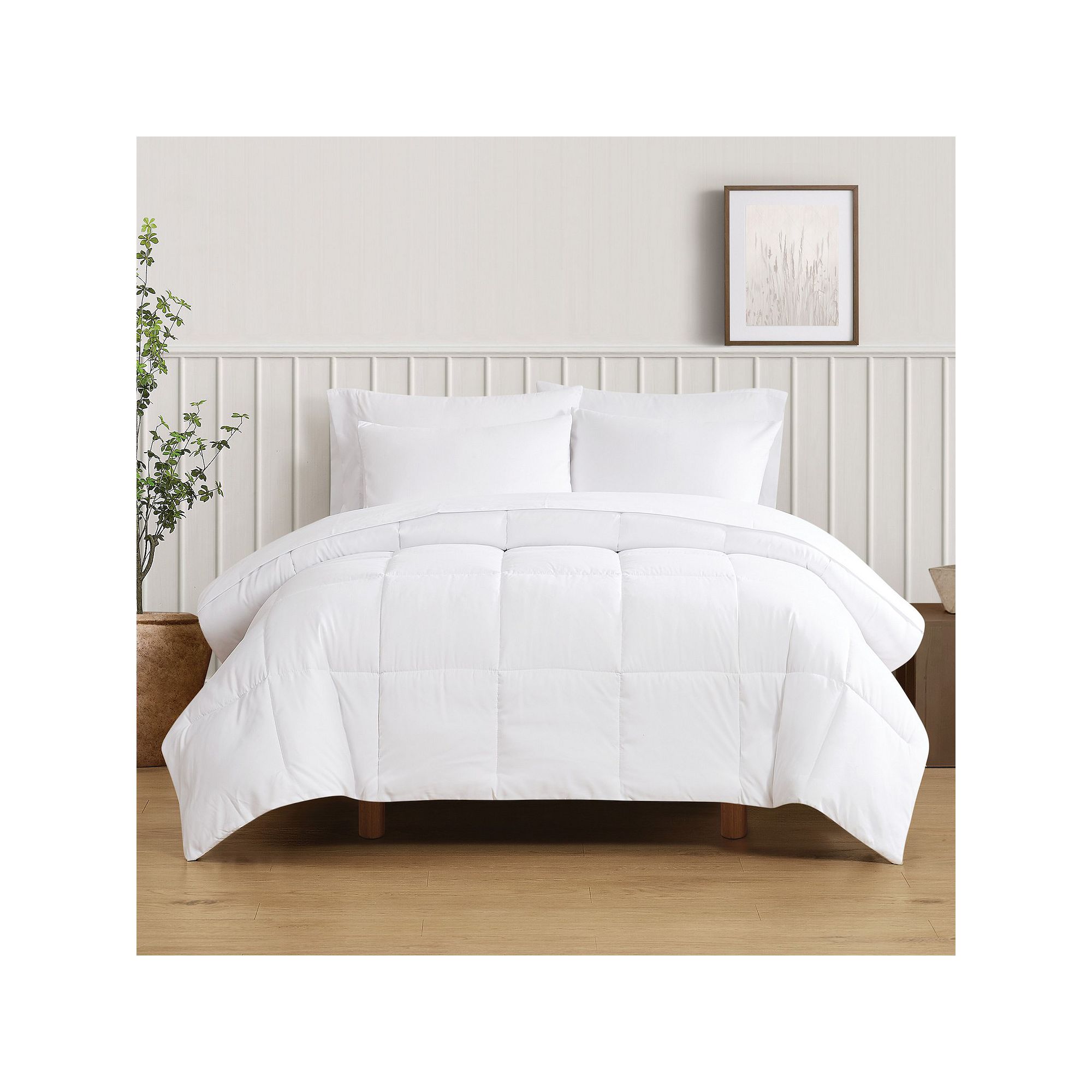 Truly Soft Solid Comforter Set, White