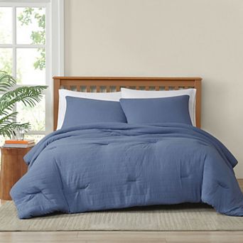 Truly Soft Crinkle Garment Washed Comforter Set