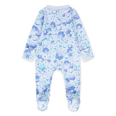 Newborn Baby Girls Nike Floral Footed Coverall