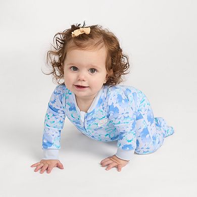 Newborn Baby Girls Nike Floral Footed Coverall