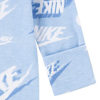 Newborn Baby Boys Nike All-Over Print Footed Coverall