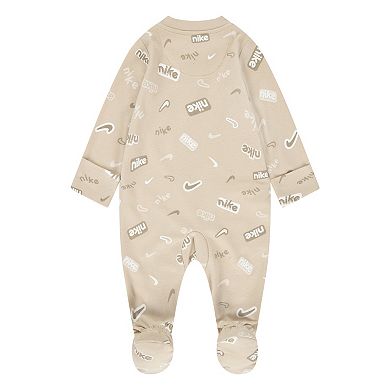 Newborn Baby Nike All-Over Printed Footed Coverall