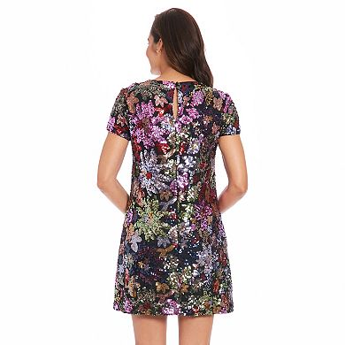 Women's London Times Sequin T-Shirt Dress