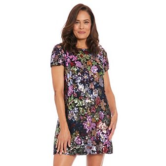 Women's London Times Sequin T-Shirt Dress