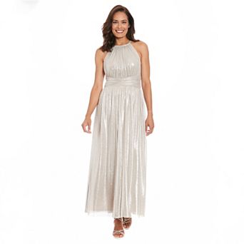 Women's London Times Halter Neck Ruched Maxi Dress