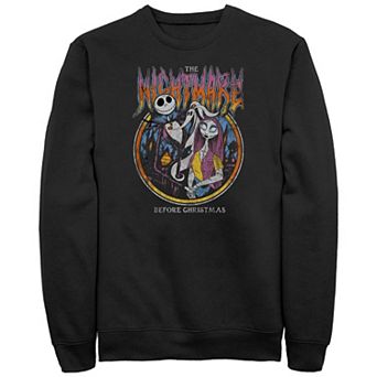Disney's The Nightmare Before Christmas Jack And Sally Stamp Big & Tall Fleece Sweatshirt