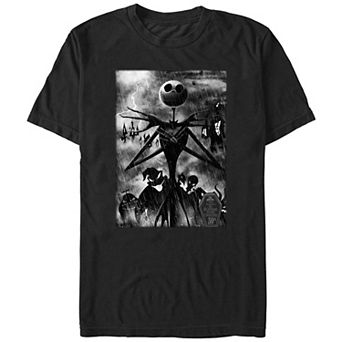 Disney's The Nightmare Before Christmas Jack Skellington Night Rain Big & Tall Graphic Tee