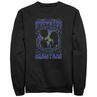 Disney's The Nightmare Before Christmas Jack And Sally Roses Poster Big & Tall Fleece Sweatshirt