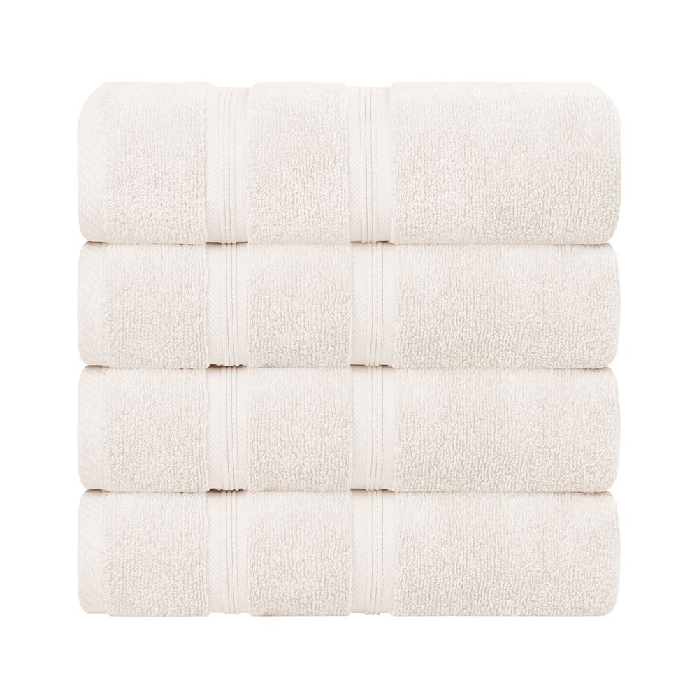 Kathy Ireland 4 Piece Zero Twist Cotton Plush Bath Towel Set