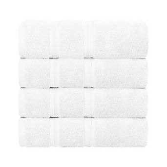 SUPERIOR 4 pc Smart Dry Zero Twist Cotton Bath Towel Set