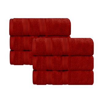 SUPERIOR 6 pc Smart Dry Zero Twist Cotton Hand Towel Set