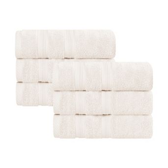 SUPERIOR 6 pc Smart Dry Zero Twist Cotton Hand Towel Set