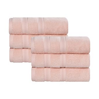SUPERIOR 6 pc Smart Dry Zero Twist Cotton Hand Towel Set