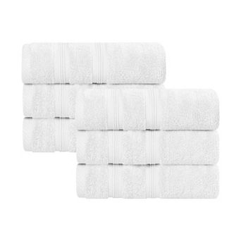 SUPERIOR 6 pc Smart Dry Zero Twist Cotton Hand Towel Set