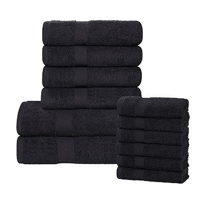 SUPERIOR Franklin Cotton Lightweight Quick-Drying 12-Piece Towel Set