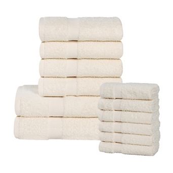 SUPERIOR Franklin Cotton Lightweight Quick-Drying 12 pc Towel Set
