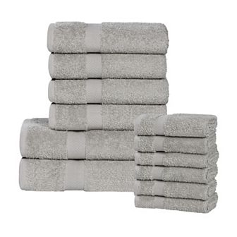 SUPERIOR Franklin Cotton Lightweight Quick-Drying 12 pc Towel Set
