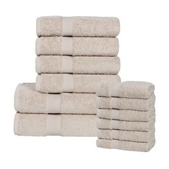 SUPERIOR Franklin Cotton Lightweight Quick-Drying 12 pc Towel Set