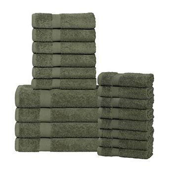 SUPERIOR Franklin Cotton Lightweight Quick-Drying 18 pc Towel Set