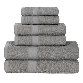 SUPERIOR Franklin Cotton Lightweight Quick-Drying 6 pc Towel Set