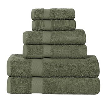 SUPERIOR Franklin Cotton Lightweight Quick-Drying 6 pc Towel Set