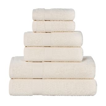 SUPERIOR Franklin Cotton Lightweight Quick-Drying 6 pc Towel Set