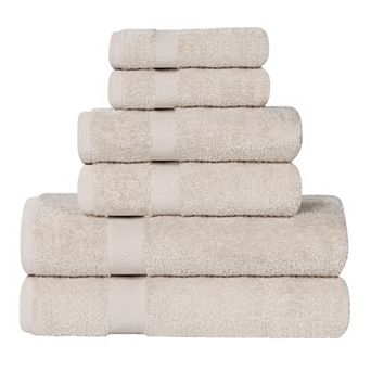 SUPERIOR Franklin Cotton Lightweight Quick-Drying 6 pc Towel Set