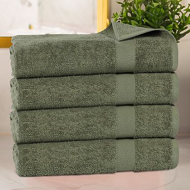 SUPERIOR Franklin Cotton Lightweight Quick-Drying 4-Piece Bath Towel Set