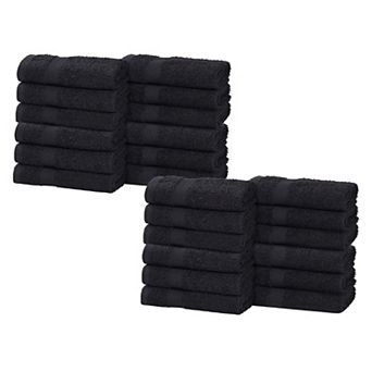 SUPERIOR Franklin Cotton Lightweight Quick-Drying 24 pc Face Towel Washcloth Set