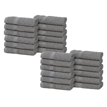 SUPERIOR Franklin Cotton Lightweight Quick-Drying 24 pc Face Towel Washcloth Set