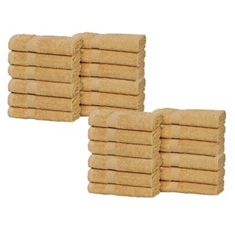 SUPERIOR Franklin Cotton Lightweight Quick-Drying 24 pc Face Towel Washcloth Set