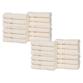 SUPERIOR Franklin Cotton Lightweight Quick-Drying 24 pc Face Towel Washcloth Set