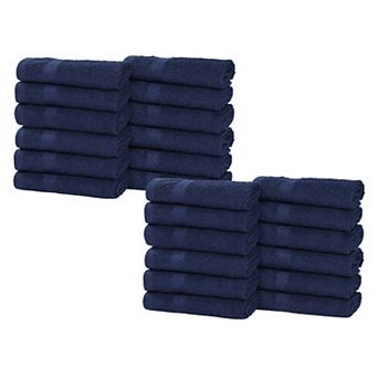 SUPERIOR Franklin Cotton Lightweight Quick-Drying 24 pc Face Towel Washcloth Set