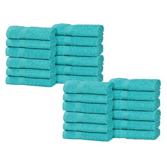 SUPERIOR Franklin Cotton Lightweight Quick-Drying 24 pc Face Towel Washcloth Set