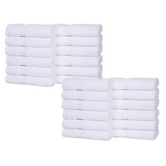 SUPERIOR Franklin Cotton Lightweight Quick-Drying 24 pc Face Towel Washcloth Set