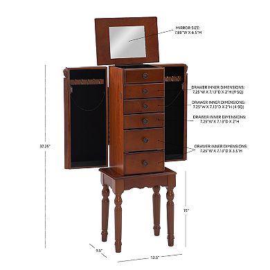 Linon Ollie Jewelry Armoire