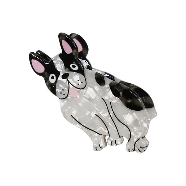 Kids' Plastic Animal Claw Hair Clip - French Bulldog