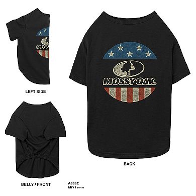 Mossy Oak American Flag Circle Logo Pet Tee