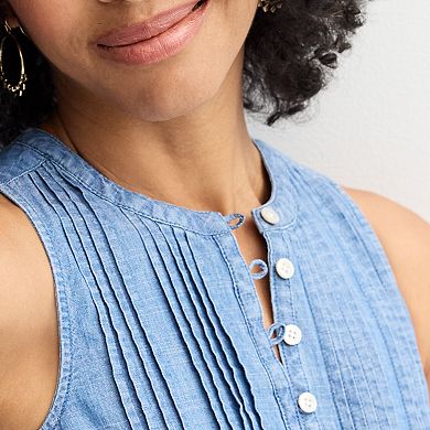 Women's Sonoma Goods For Life® Sleeveless Pintuck Dress