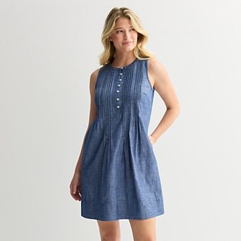 Women's Sonoma Goods For Life® Sleeveless Pintuck Dress
