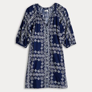 Women's Sonoma Goods For Life® Button Front Shift Dress