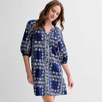 Women's Sonoma Goods For Life® Button Front Shift Dress