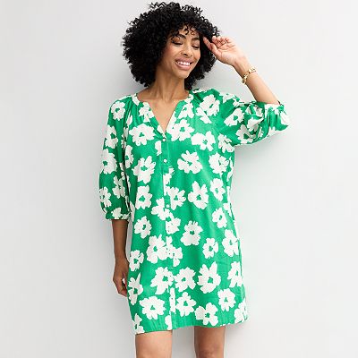 Women's Sonoma Goods For Life Button Front Shift Dress