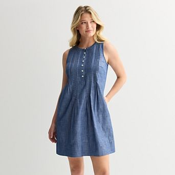 Petite Sonoma Goods For Life® Sleeveless Pintuck Dress