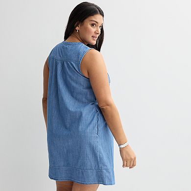 Plus Size Sonoma Goods For Life® Pintuck Dress
