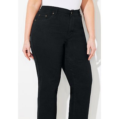 Catherines Women's Plus Size Petite Right Fit Curvy Crop Jean